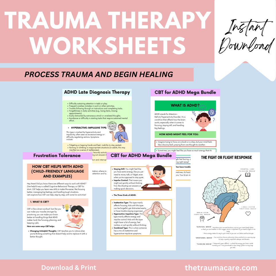 200+ Trauma therapy bundle (FREE TODAY)